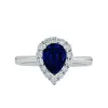 Auriya 18k Gold 1 1/3ct Pear-cut Sapphire Halo Diamond Ring 1/3ct TDW sold by Zulily