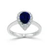 Auriya 18k Gold 1 1/3ct Pear-cut Sapphire Halo Diamond Ring 1/3ct TDW sold by Zulily