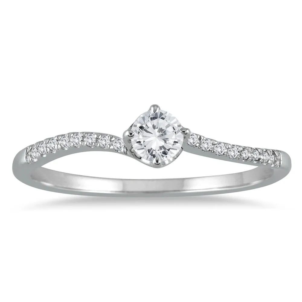 1/5 Carat TW Diamond Ring in 10K White Gold sold by Zulily