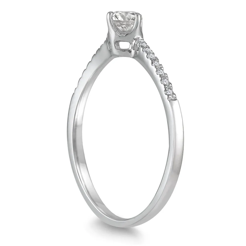 1/5 Carat TW Diamond Ring in 10K White Gold sold by Zulily product image thumbnail 2