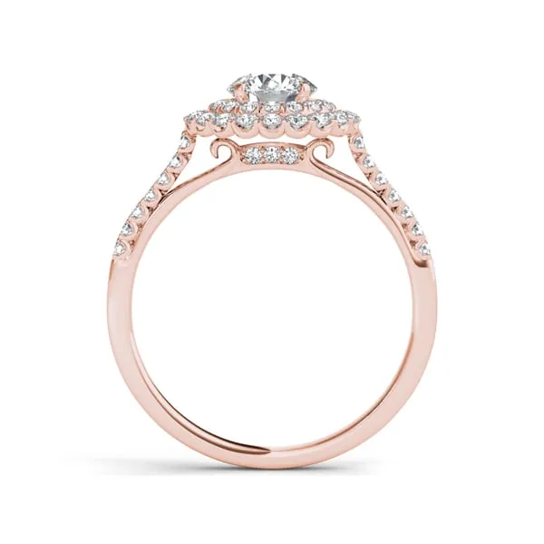 De Couer 14k Rose Gold 1ct TDW Diamond Halo Engagement Ring - Pink sold by Zulily product image thumbnail 3