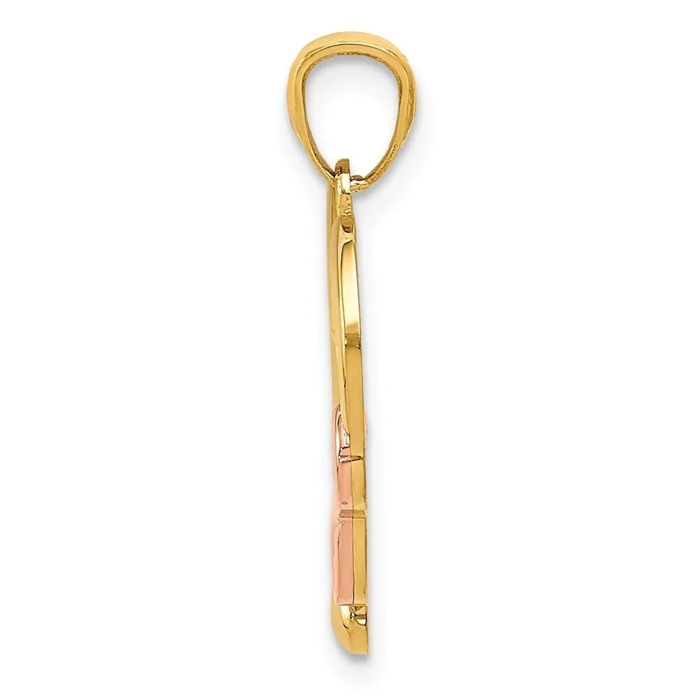 Curata 14k Yellow and Rose Polished Infinity Heart Pnecklace - 18x22mm sold by Zulily product image thumbnail 3