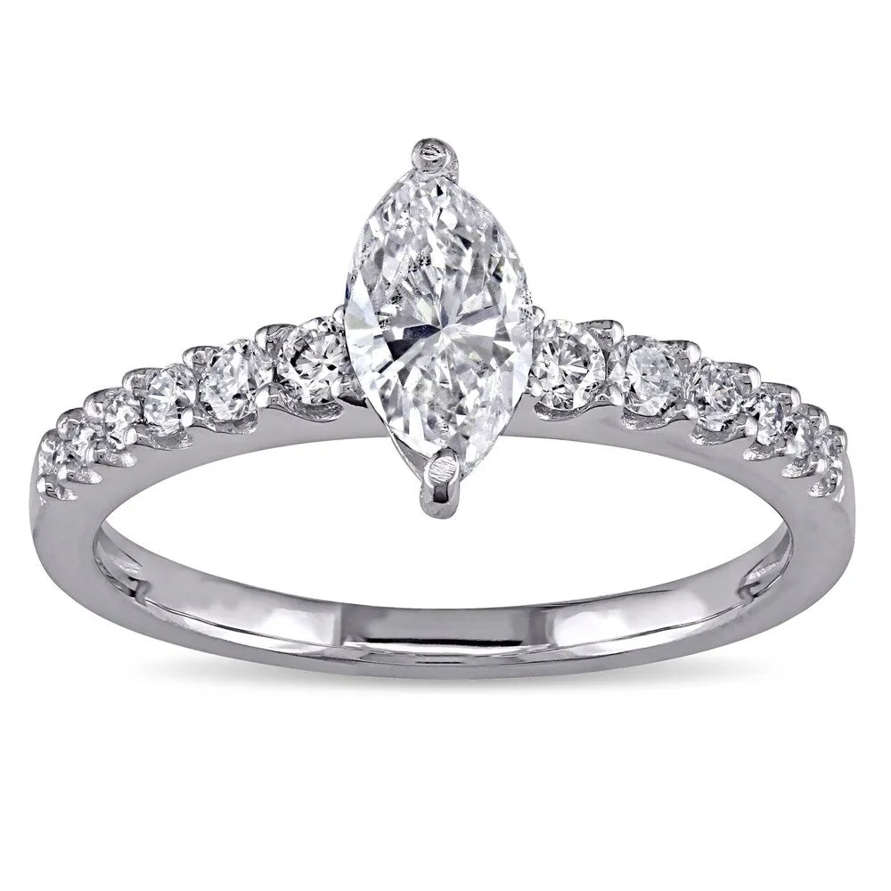 Miadora Signature Collection 14k White Gold 1ct TDW Diamond Engagement Ring sold by Zulily product image thumbnail 3