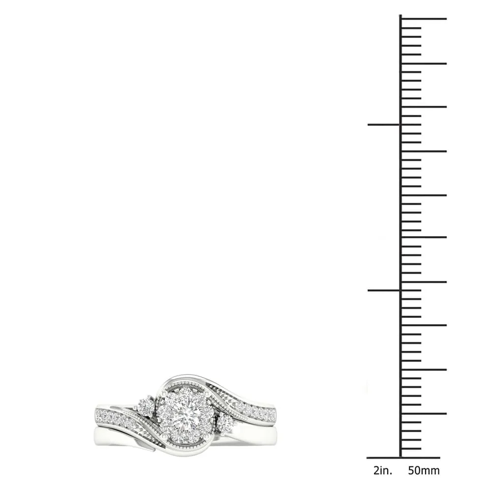 De Couer 10k Gold 1/3ct TDW Diamond Bypass Bridal Set sold by Zulily product image thumbnail 4