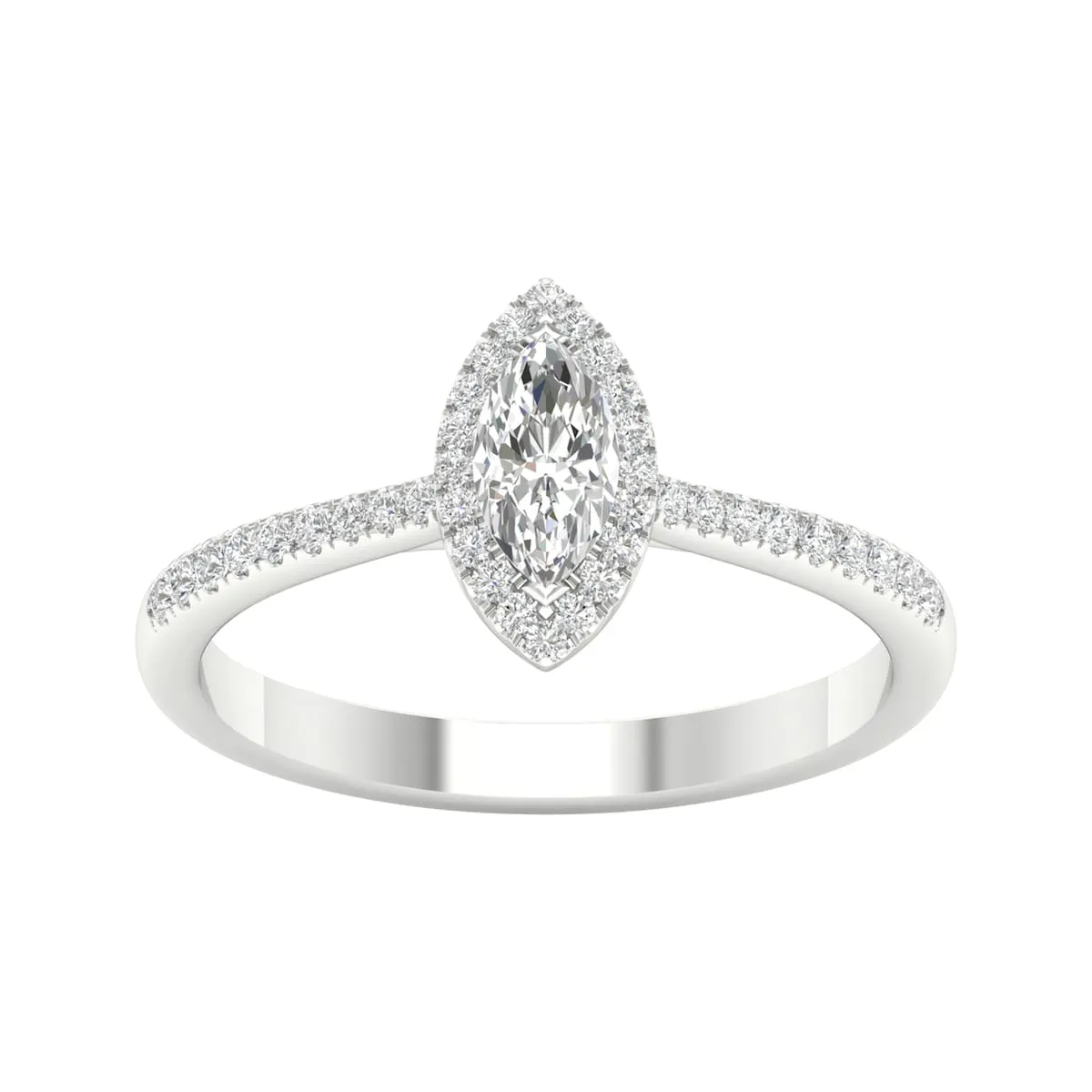 1/2ct TDW Diamond Halo Ring in 10k Gold by De Couer sold by Zulily