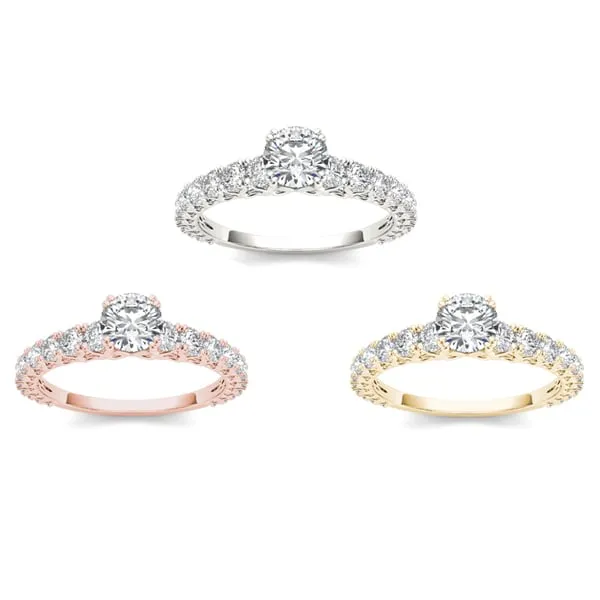 De Couer 14k Gold 1ct TDW Diamond Classic Engagement Ring sold by Zulily product image thumbnail 2