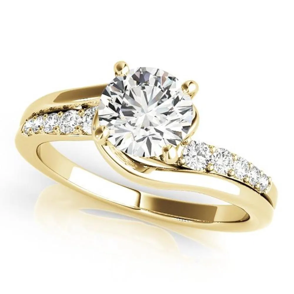 Auriya 14k Gold 2ctw Modern Moissanite and Diamond Engagement Ring 1/4ctw sold by Zulily product image thumbnail 4
