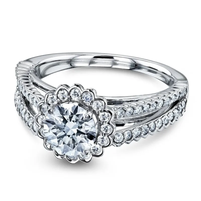Annello by Kobelli 14k White Gold 1 1/2 Carat TDW Bezel Prong Split Shank Diamond Ring made by Zulily