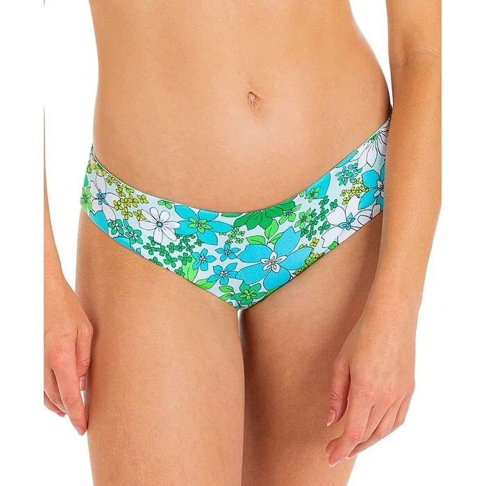 Hurley Junior's Floral Print Cheeky Swim Bottoms Swimsuit Blue sold by Zulily product image thumbnail 4