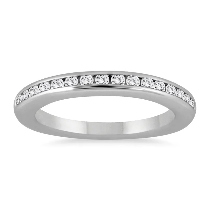 1/3 Carat TW Channel Set Diamond Band in 14K White Gold sold by Zulily