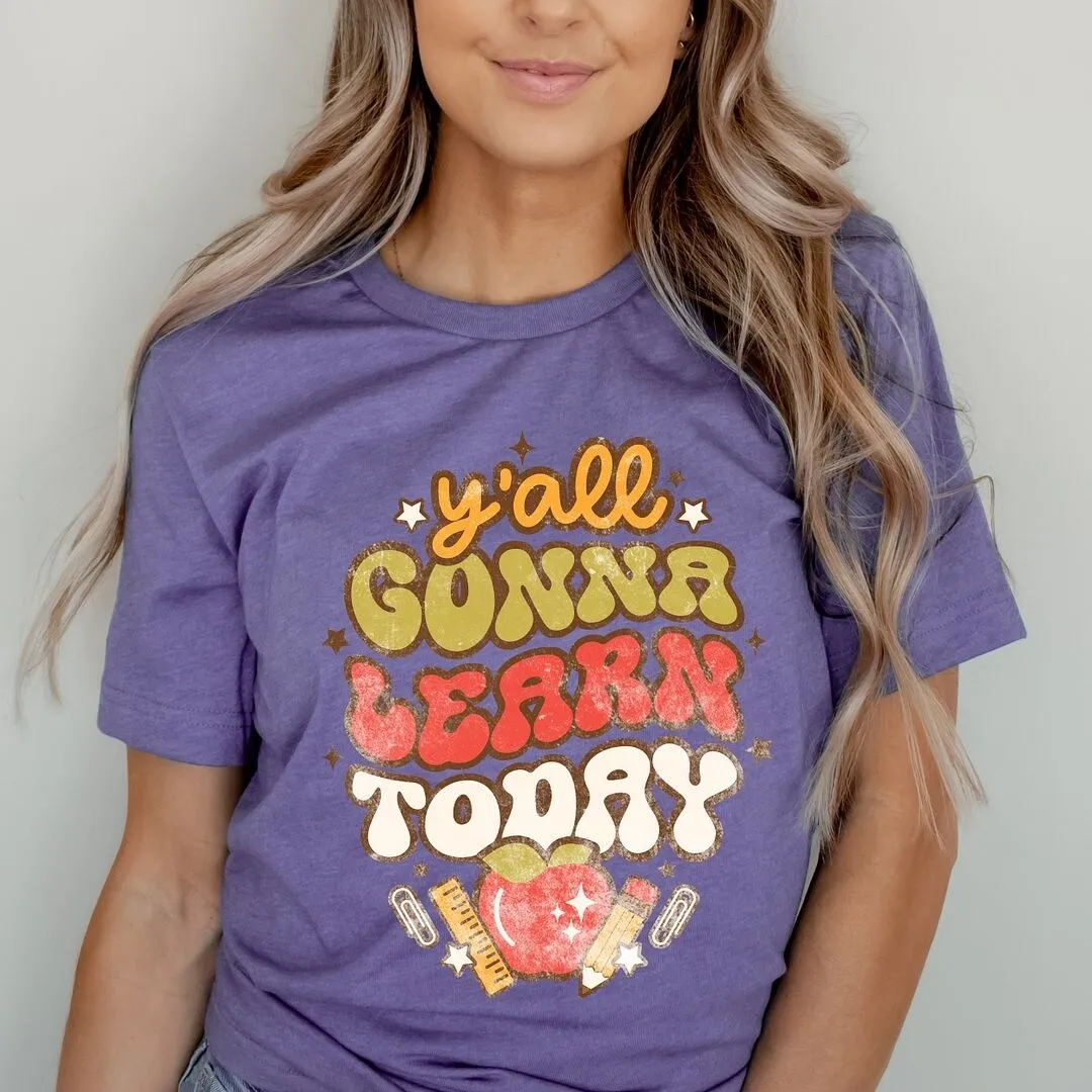 Y'all Gonna Learn Today Short Sleeve Tee sold by Zulily product image thumbnail 3