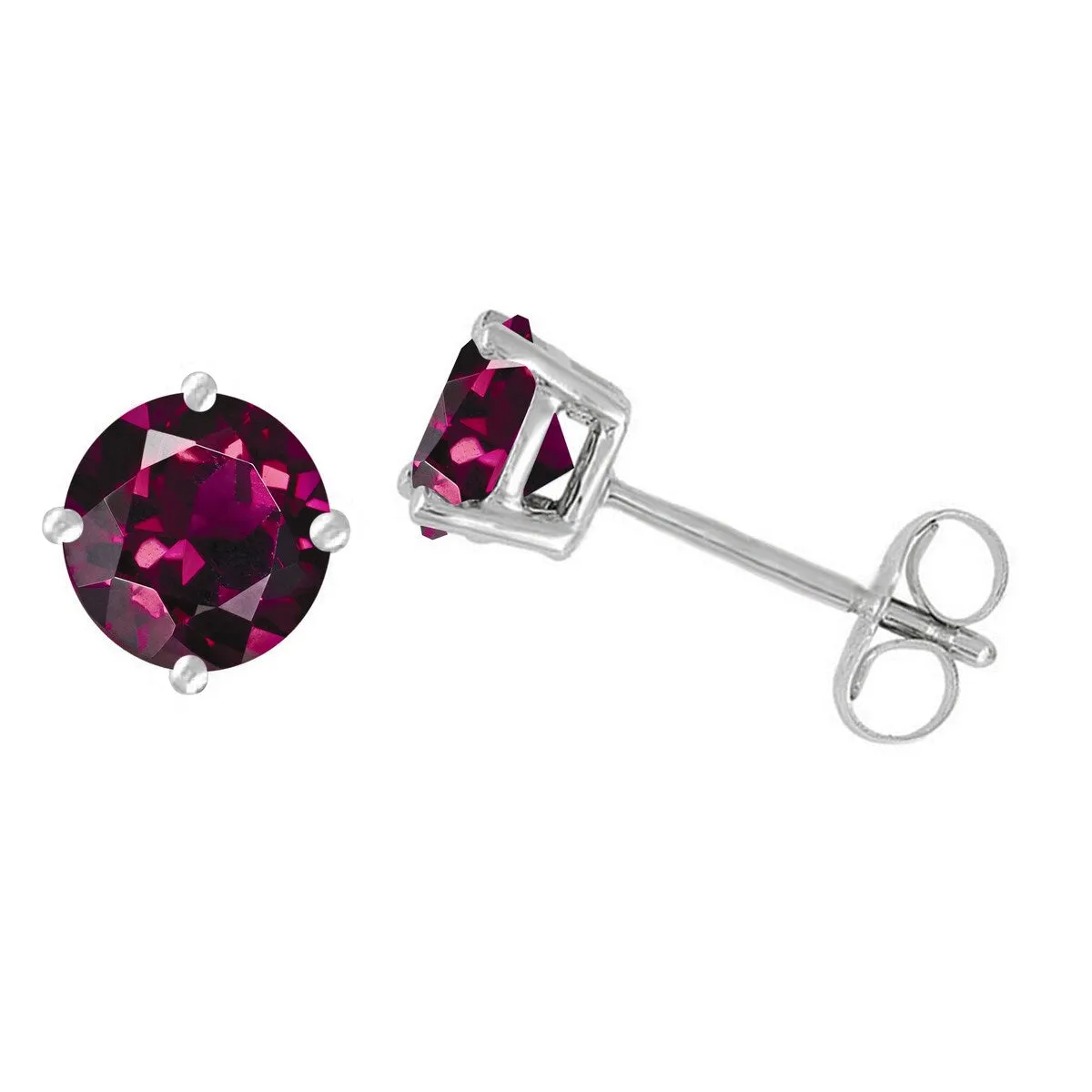 Sterling Silver with Rhodolite Garnet Stud Earring sold by Zulily product image thumbnail 2