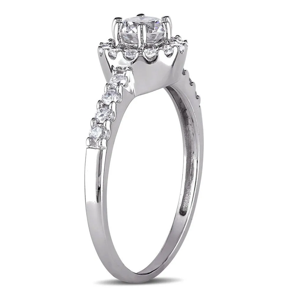 Miadora Signature Collection 14k White Gold 1ct TDW Round Halo Diamond Ring sold by Zulily product image thumbnail 3