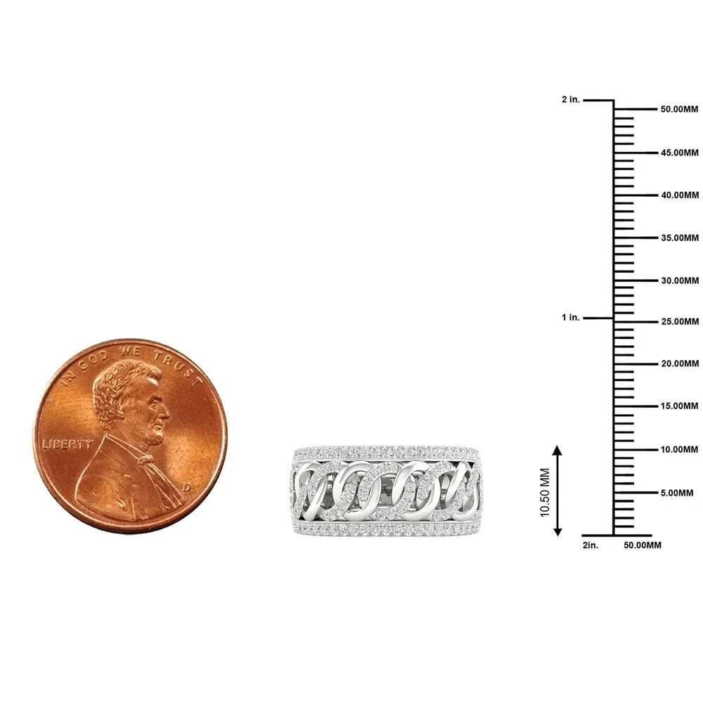 IGI Certified 3/8ct TDW Diamond Cuban Link Ring in 10k Gold sold by Zulily product image thumbnail 4