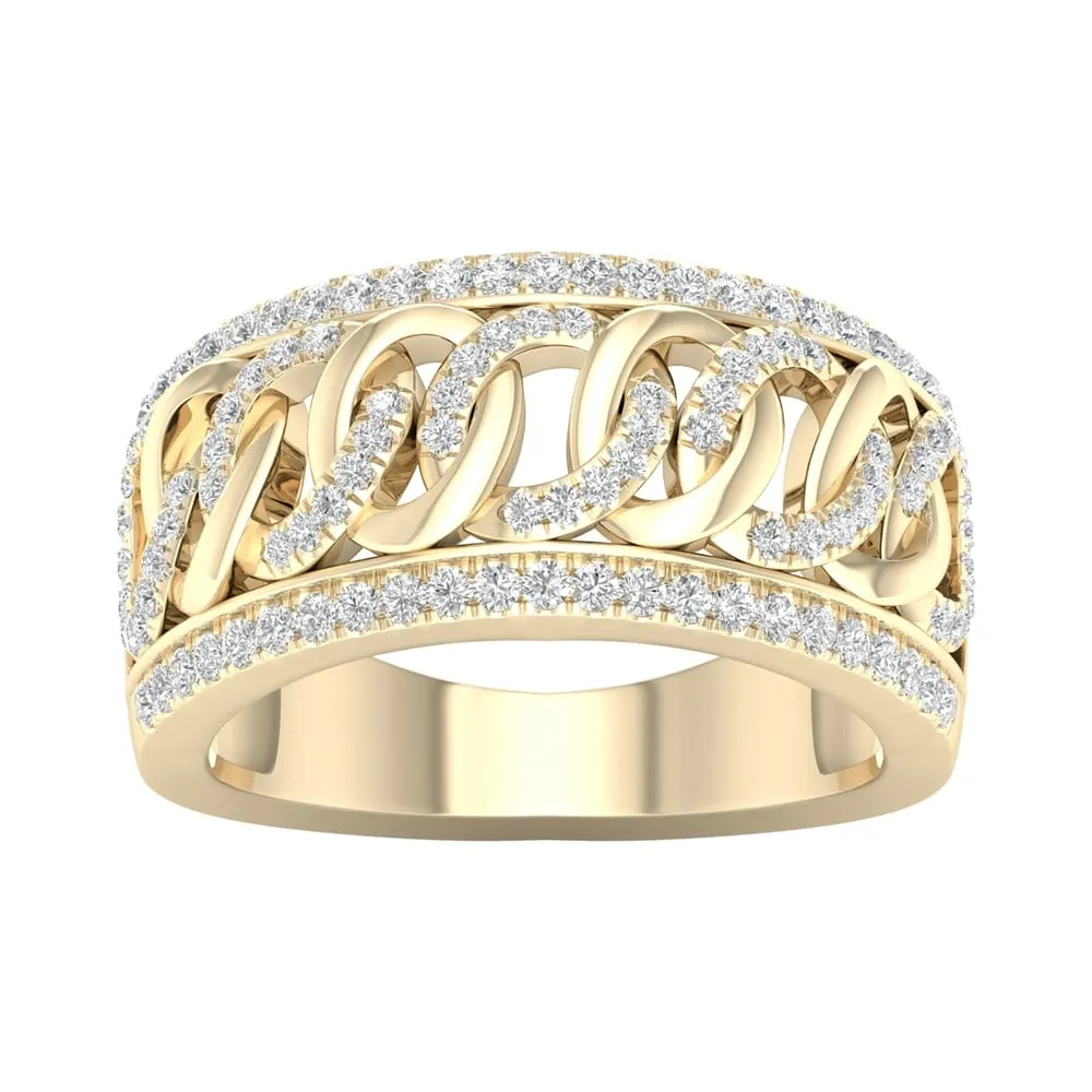 IGI Certified 3/8ct TDW Diamond Cuban Link Ring in 10k Gold sold by Zulily product image thumbnail 5
