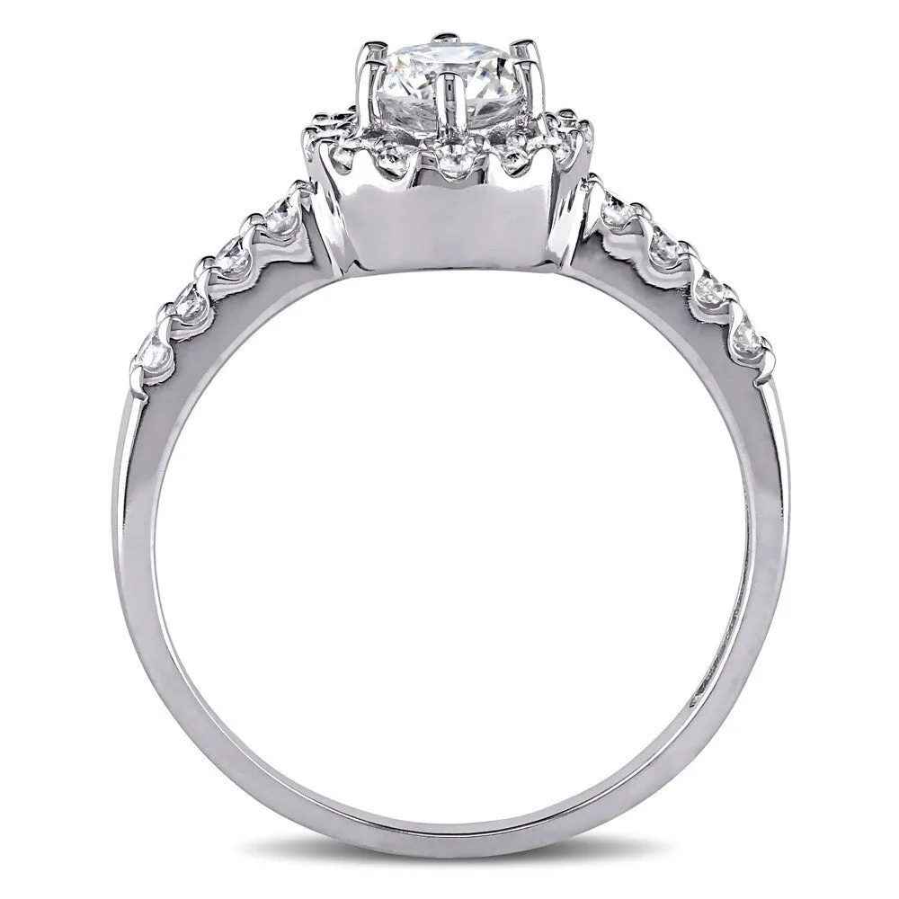 Miadora Signature Collection 14k White Gold 1ct TDW Round Halo Diamond Ring sold by Zulily product image thumbnail 2