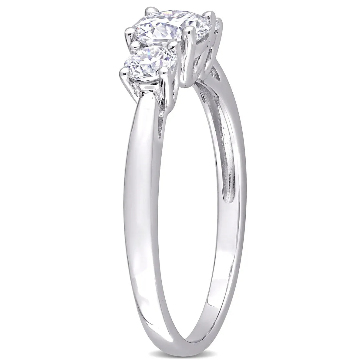 Miadora Sterling Silver 1ct TGW Created White Moissanite 3-Stone Engagement Ring sold by Zulily product image thumbnail 3