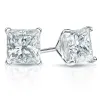 Auriya 14-karat Gold Lab Grown 2.00 carat TDW Princess Diamond Stud Earrings 4-Prong Martini Push-back sold by Zulily