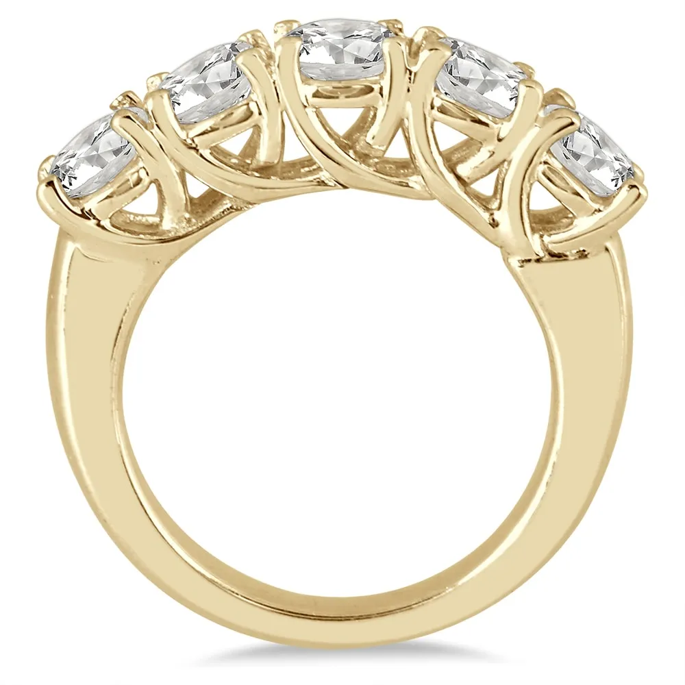 Marquee Jewels 14K Yellow Gold 3 CTW Prong Set 5-stone Diamond Band sold by Zulily product image thumbnail 2