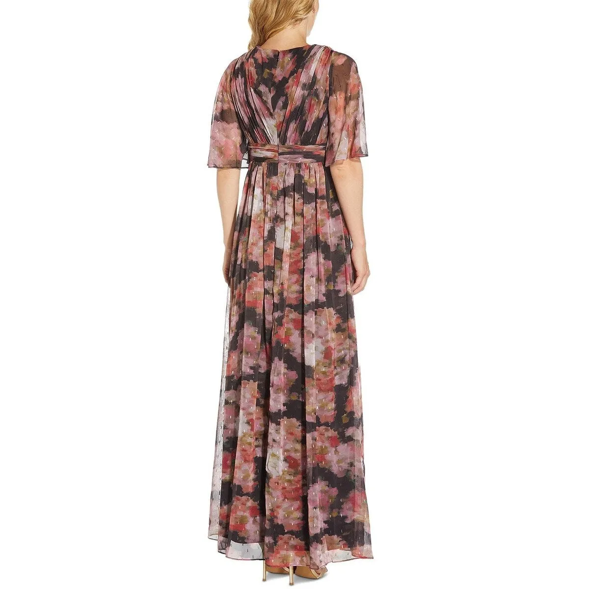 Adrianna Papell Women's Metallic Printed Maxi Dress Pink Size 2 sold by Zulily product image thumbnail 2