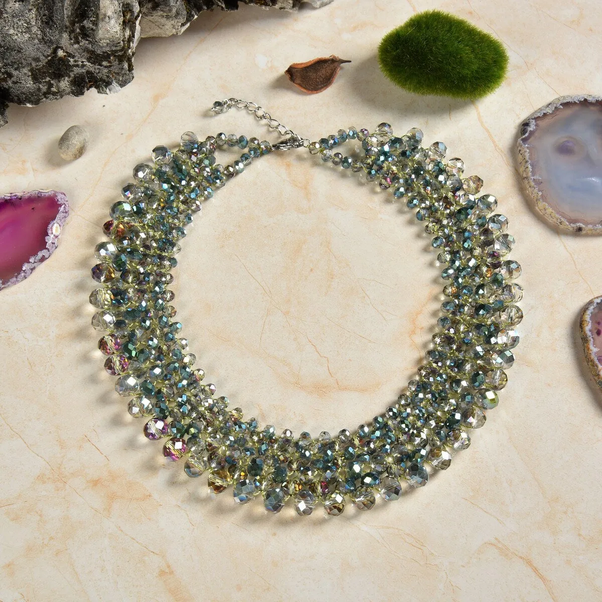 Crystal statement necklace sold by Zulily product image thumbnail 3