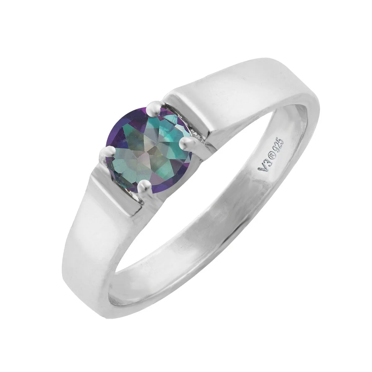 Mystic Green Topaz Sterling Silver Solitaire Ring sold by Zulily product image thumbnail 2