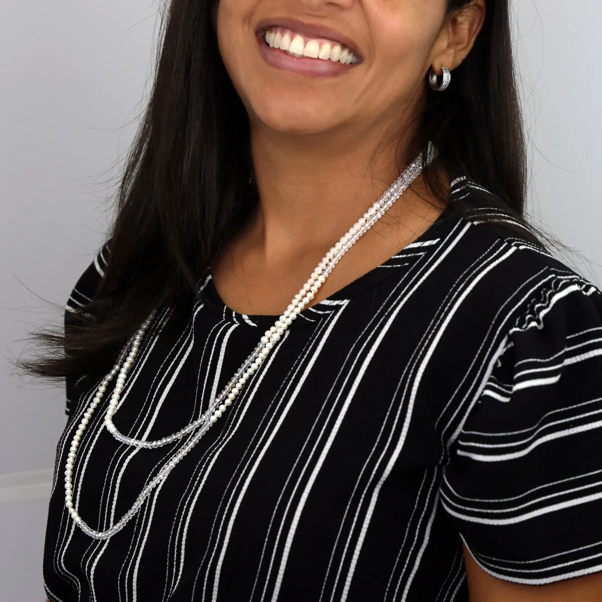 Freshwater Pearl and Crystal Necklace sold by Zulily