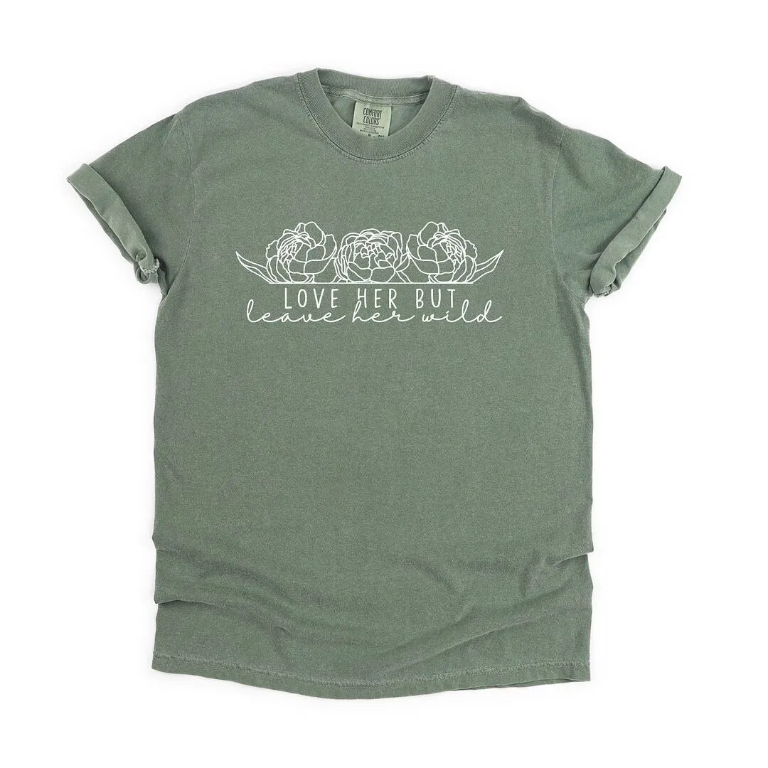 Leave Her Wild Floral Garment Dyed Tee sold by Zulily product image thumbnail 2