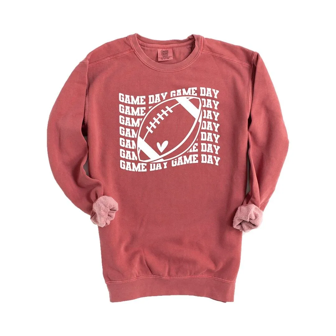 Football Game Day Stacked Wavy Garment Dyed Sweatshirt sold by Zulily product image thumbnail 2
