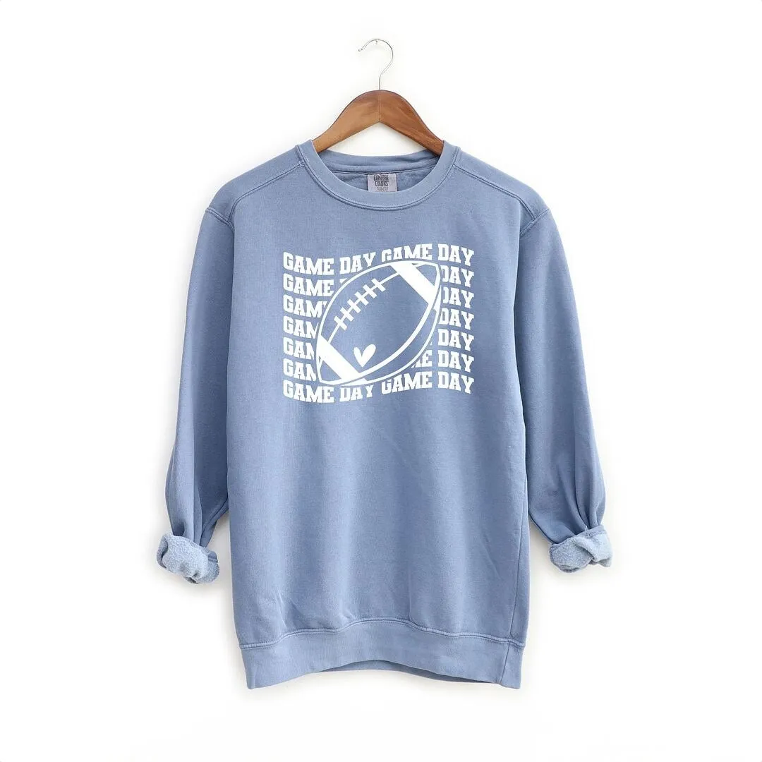 Football Game Day Stacked Wavy Garment Dyed Sweatshirt sold by Zulily product image thumbnail 2