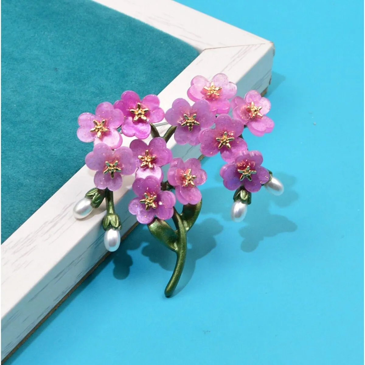 Pink Flower Clustered Brooch sold by Zulily product image thumbnail 2