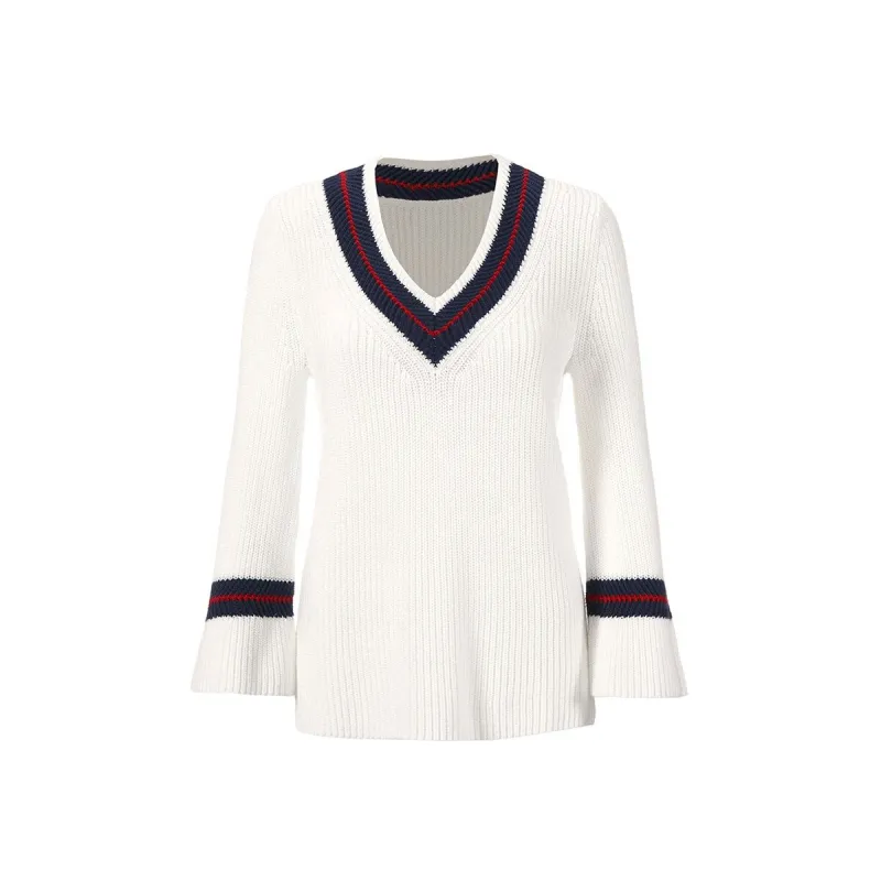 cabi Tennis White Ace Pullover Sweater sold by Zulily