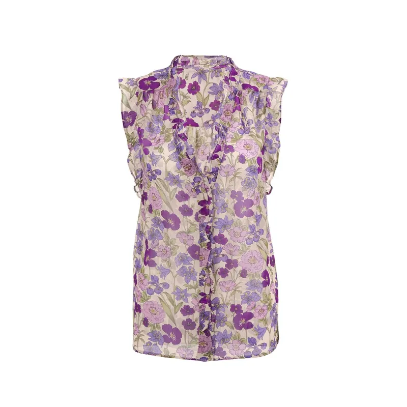 cabi Plum Floral Trifle Top sold by Zulily
