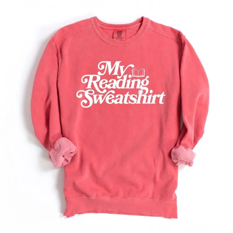 My Reading Sweatshirt Garment Dyed Sweatshirt sold by Zulily