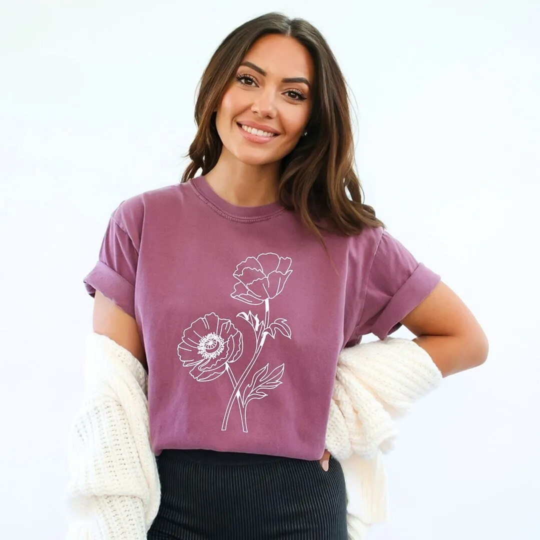 Poppy Garment Dyed Tee sold by Zulily product image thumbnail 3