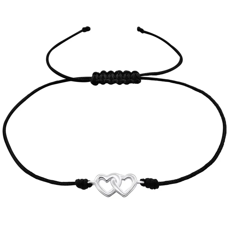 Sterling Silver Interlocking Heart Charm Bracelet made by Zulily