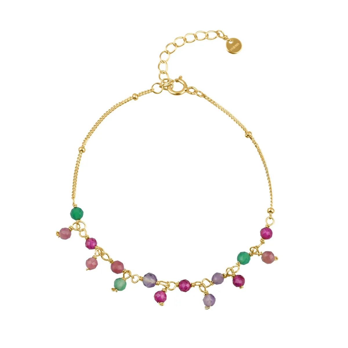 18K Gold-Plated Multi-Gemstone Bead Bracelet sold by Zulily