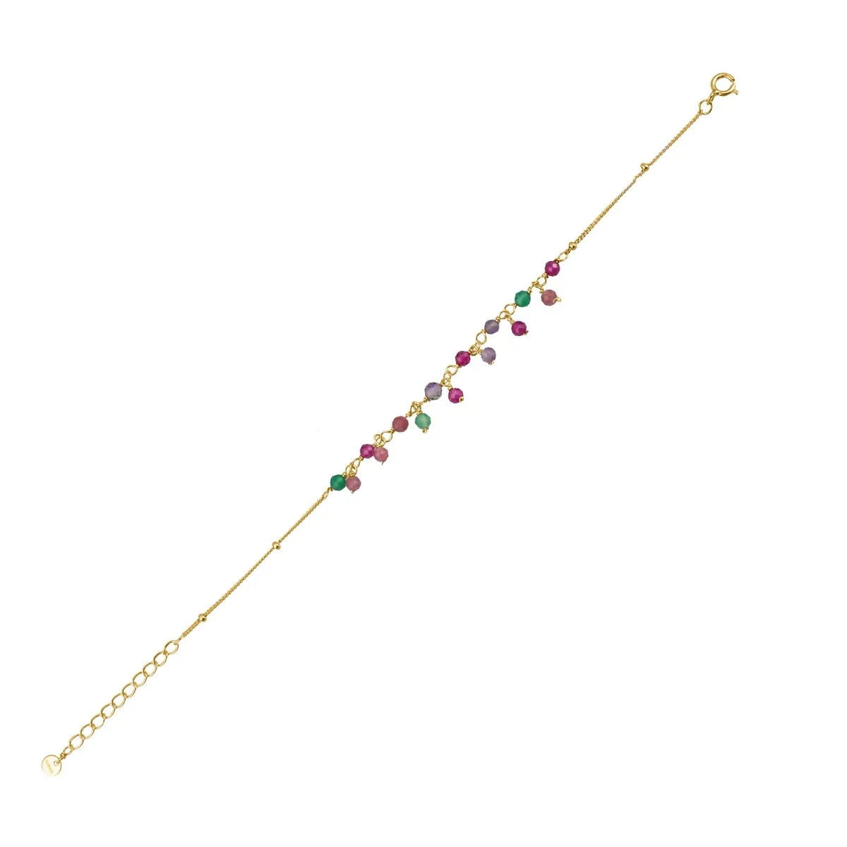 18K Gold-Plated Multi-Gemstone Bead Bracelet sold by Zulily product image thumbnail 2