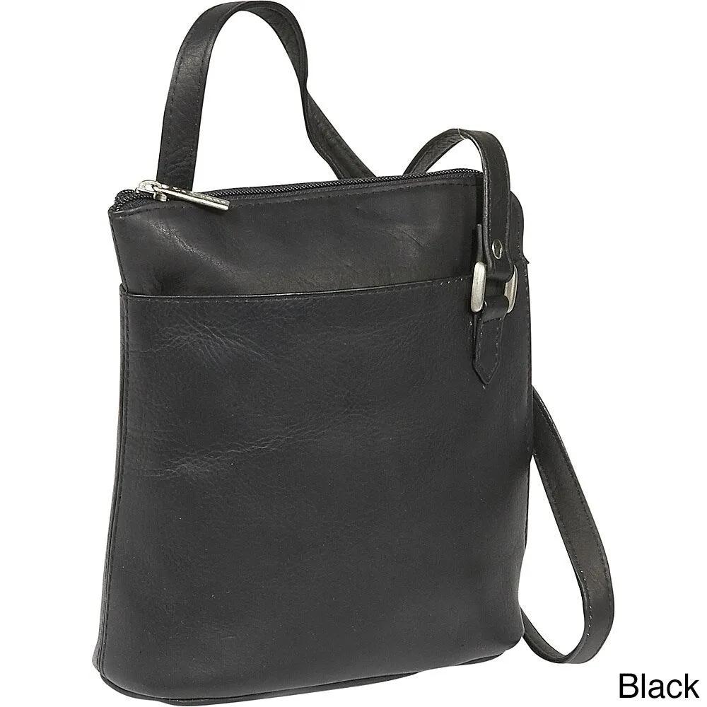 Le Donne Leather L-Zip Crossbody Shoulder Bag sold by Zulily product image thumbnail 3