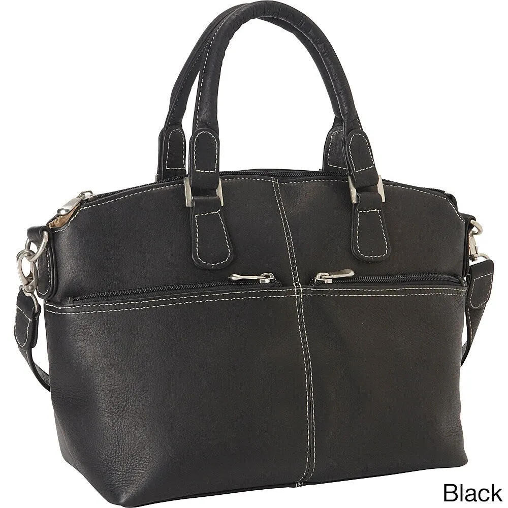 Le Donne Leather Classic Satchel sold by Zulily product image thumbnail 3