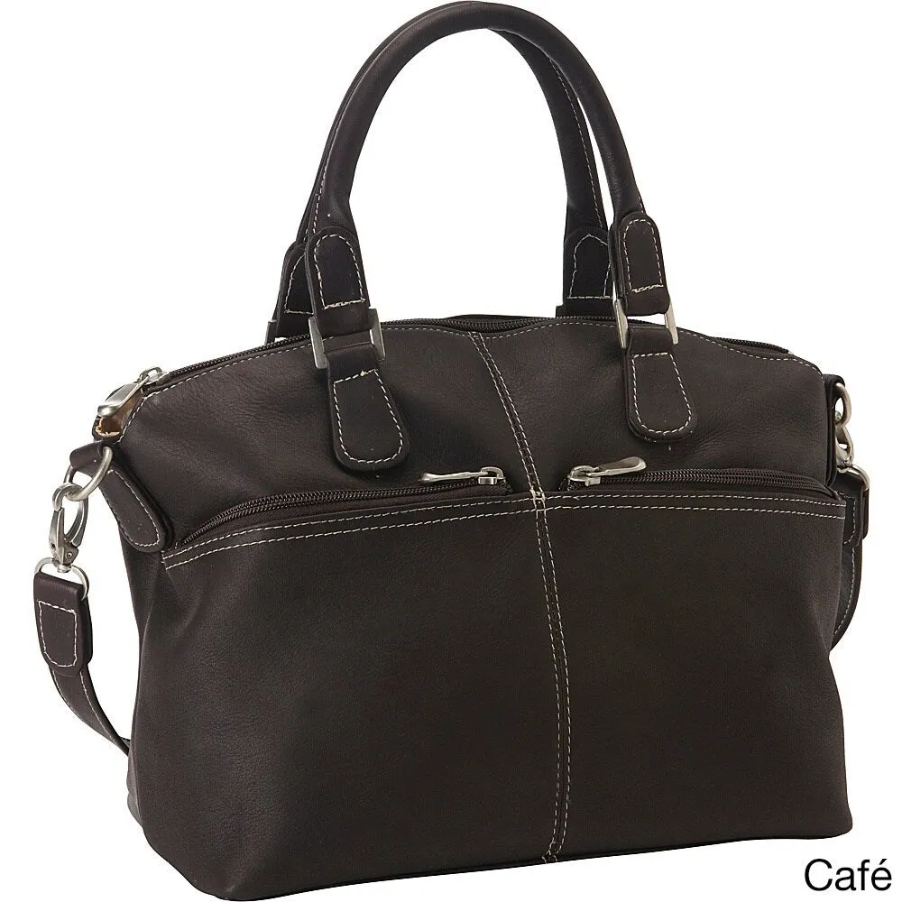 Le Donne Leather Classic Satchel sold by Zulily product image thumbnail 4