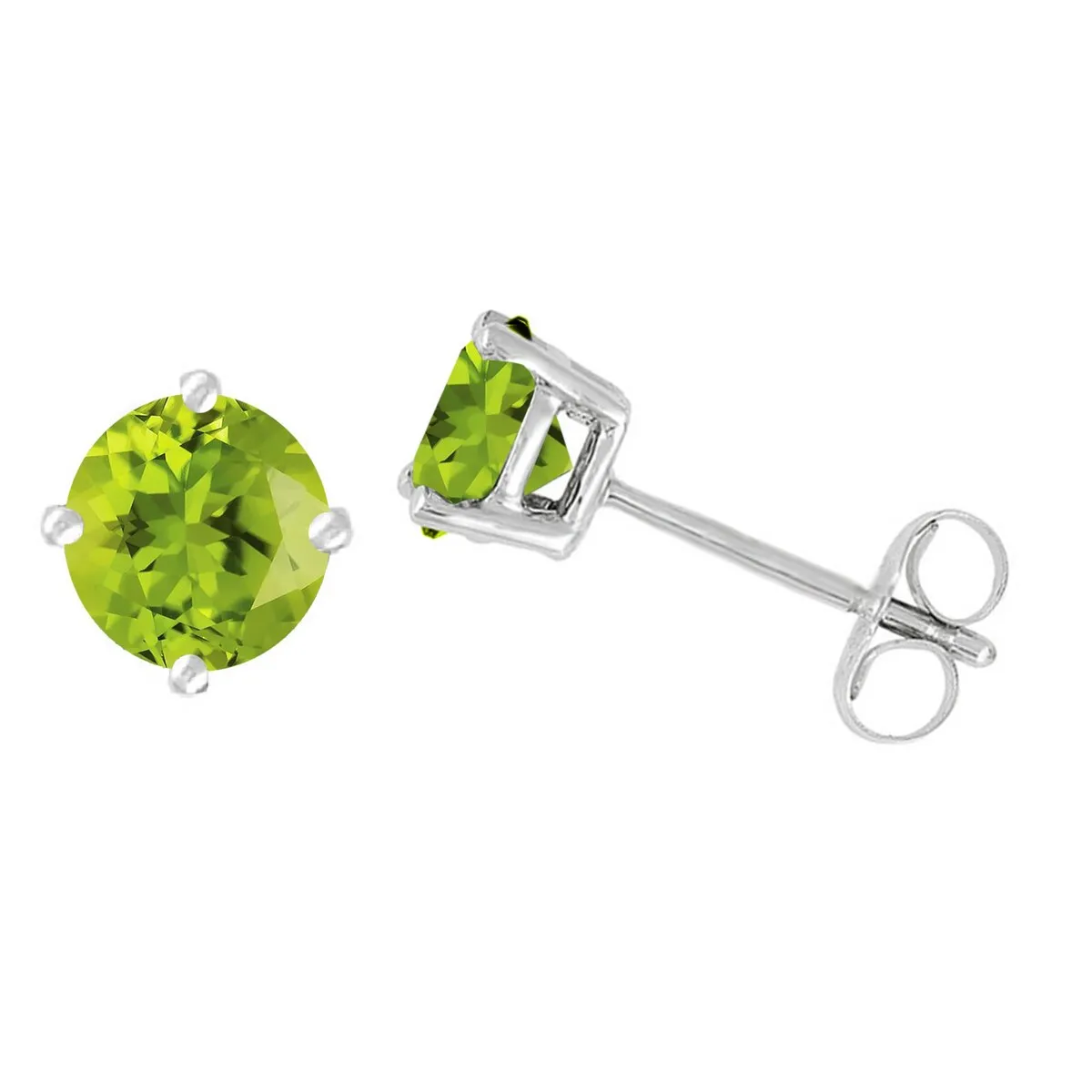 Sterling Silver Natural Peridot Stud Earrings sold by Zulily product image thumbnail 2