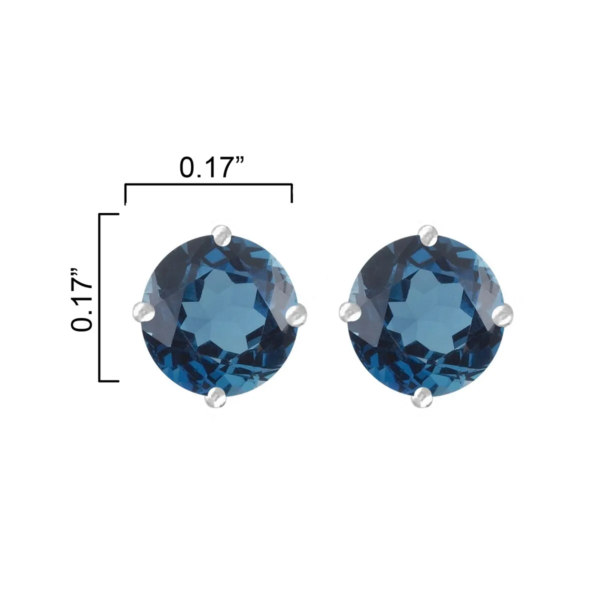 Sterling Silver Natural London Blue Topaz Stud Earrings sold by Zulily product image thumbnail 3
