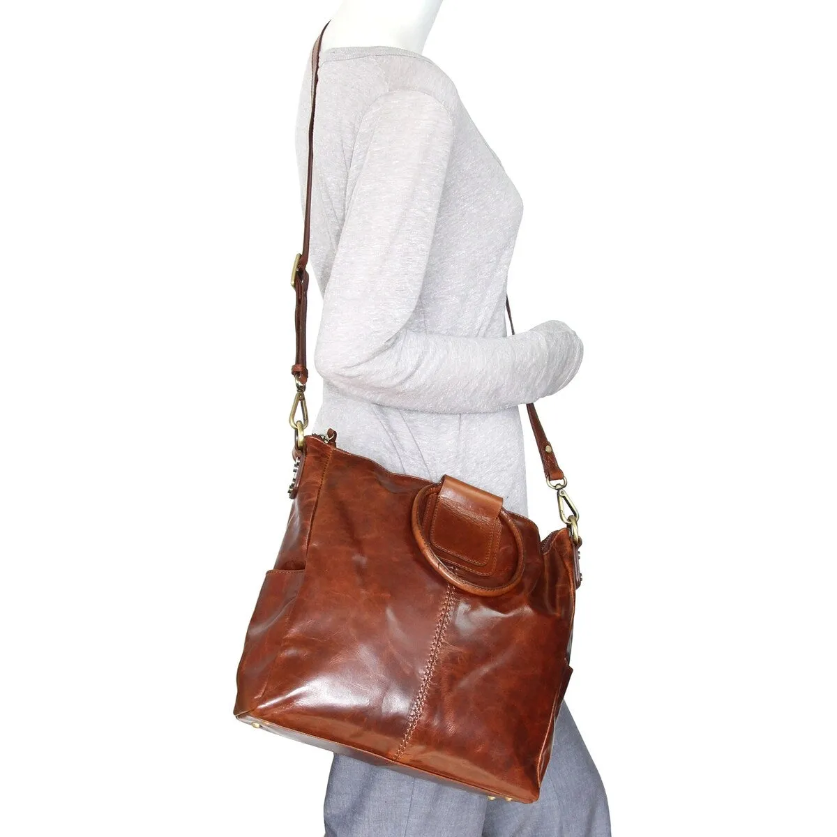 Nino Bossi Tonya's Ring Leather Tote sold by Zulily product image thumbnail 4