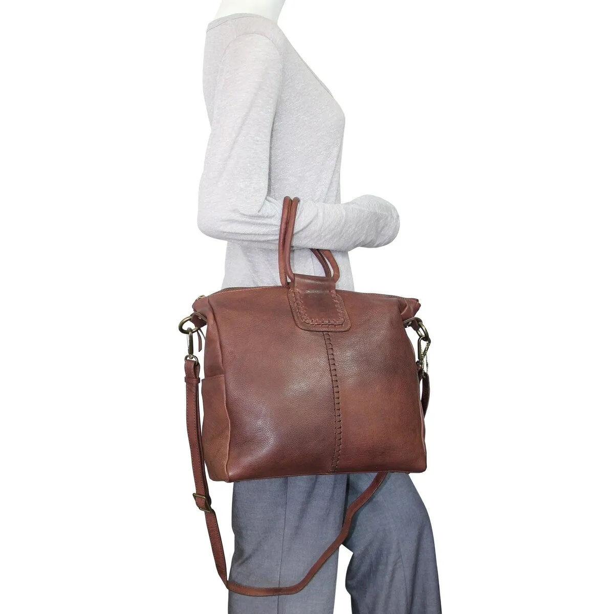 Nino Bossi Tonya's Ring Leather Tote sold by Zulily product image thumbnail 3