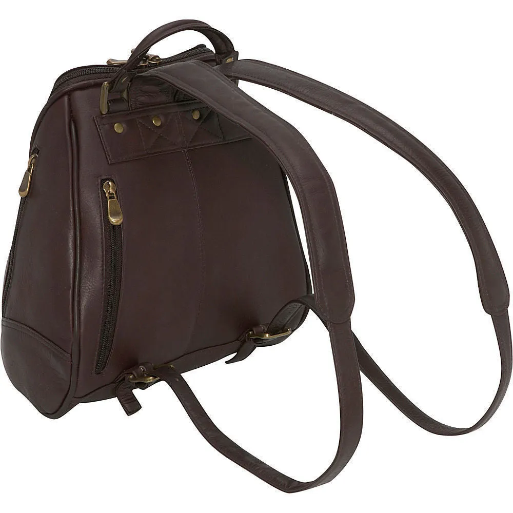 Le Donne Leather U-Zip Mid Size Women's Backpack sold by Zulily product image thumbnail 3