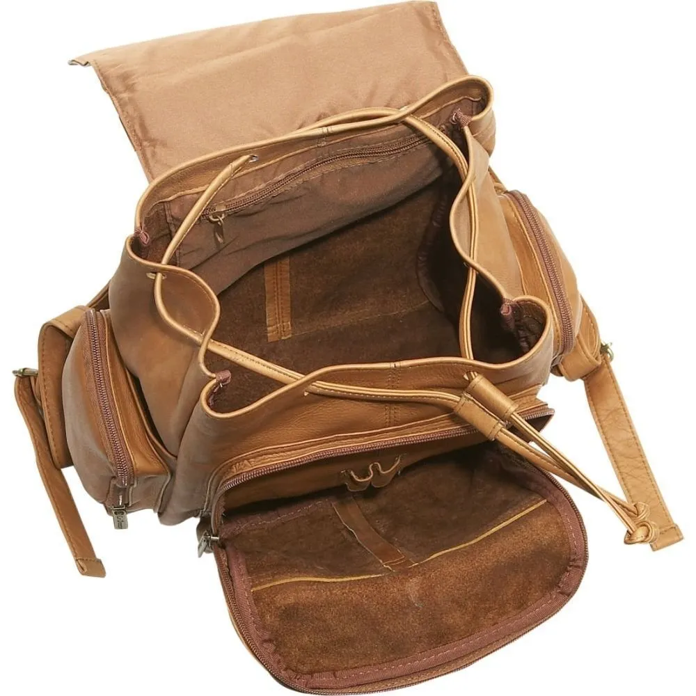 Le Donne Leather Classic Multi Pocket Backpack sold by Zulily product image thumbnail 5