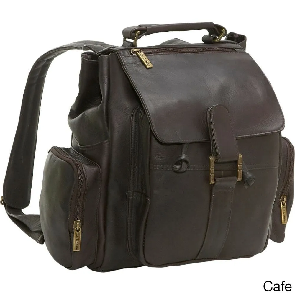 Le Donne Leather Classic Multi Pocket Backpack sold by Zulily product image thumbnail 3