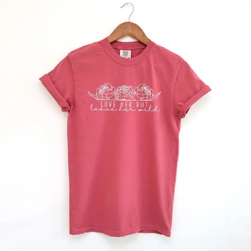 Leave Her Wild Floral Garment Dyed Tee sold by Zulily