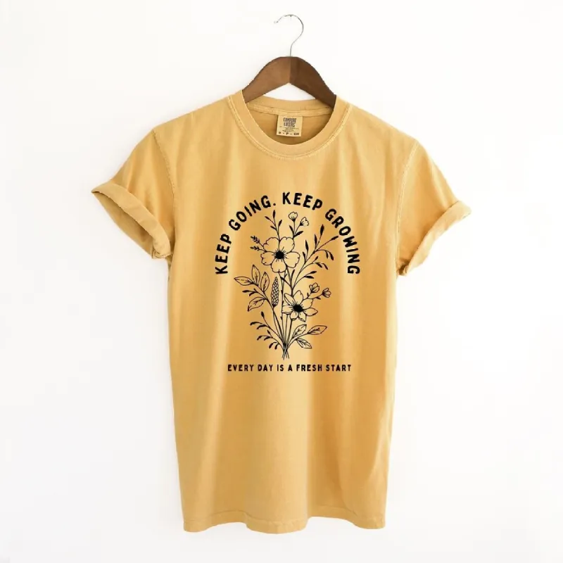 Keep Going Keep Growing Garment Dyed Tee sold by Zulily